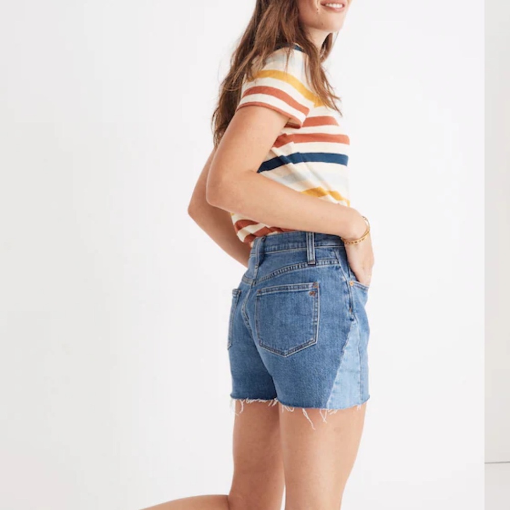 Madewell High-Rise Denim Shorts: Pieced Edition
